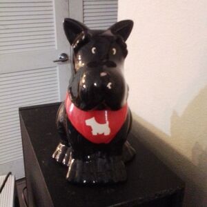 Scotty dog cookie jar
